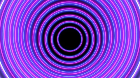 VJ circle light event led neon looped background. Vidéo 114306815