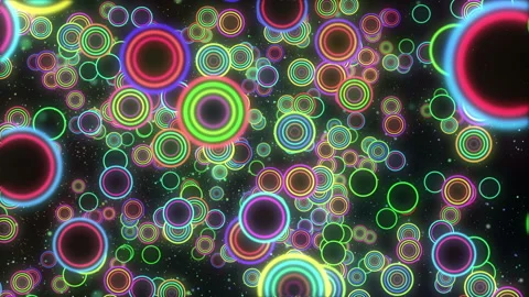 VJ Colorful Circle Background Stock Footage 236741102
