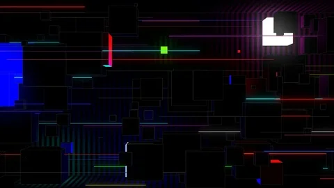 VJ Cubes and Lines Stock Footage 80603098
