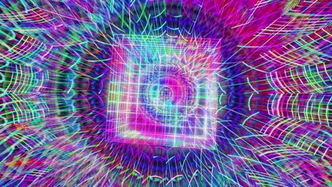 VJ Dance Colorful Cube Looping Gradient Background For for Music Festival, Bar Stock Footage 240769406