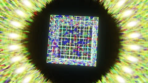VJ Dance Colorful Cube Looping Gradient Background For for Music Festival, Bar Stock Footage 240769674