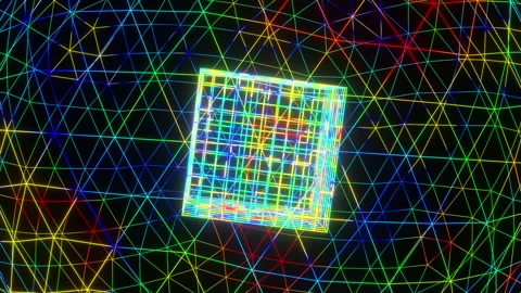 VJ Dance Colorful Cube Looping Gradient Background For for Music Festival, Bar Stock Footage 240791550
