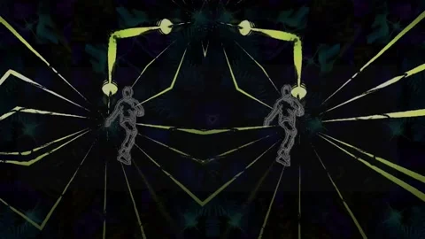 Vj Dance with light Stock Footage 149051356