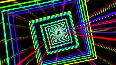 VJ Disco Tunnel Loop Stock Footage 64124373