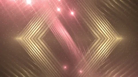 VJ Fractal golden and red abstract background. Stock Footage