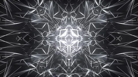 VJ Glowing Edges In The Dark Stock Footage 153107214