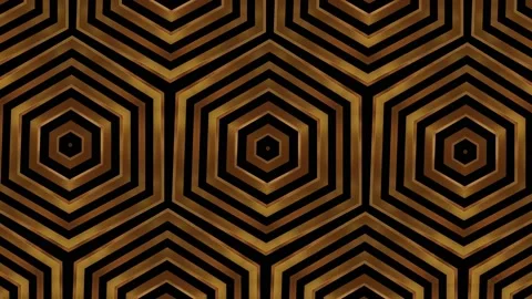 Vj gold glow abstract background hexagone Stock Footage 198748609