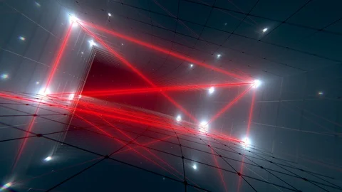 VJ Laser Tunnel Stock Footage 89082962