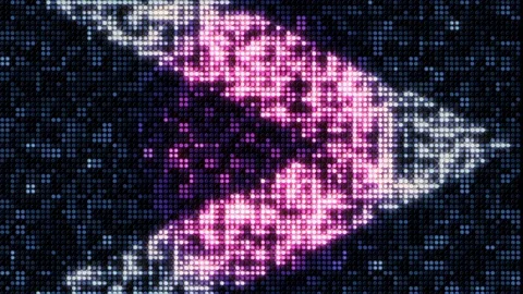 VJ LED Wall Lights Loop Stock Footage 77247520