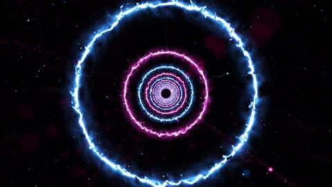 VJ light event concert game music stage party led neon tunnel background loop Stock Footage 231857646