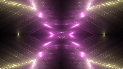 VJ Lights gold and pink flashing spot light. Stock Footage