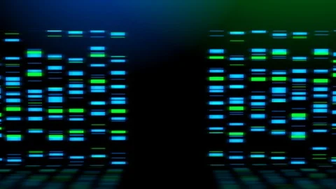 VJ lights multicolored flashing spot lights Stock Footage 124699993