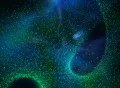 VJ Loop 138 : 3D Particles - Green 1 Footage