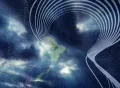 VJ Loop 144 : 3D Lines Animation with Time Lapse Cloudscape 2 Footage