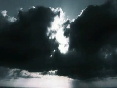 VJ Loop 156 : Sunset Cloudscape BW Stock Footage