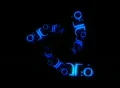 VJ Loop 242 : Tribal 01 Blue Footage