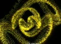 VJ Loop 335 3D Spiral 2 Yellow Web Footage