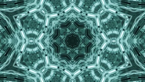 Vj loop 3d illustration green 4k star shaopes in blinking motion design loop Stock Footage 160552779