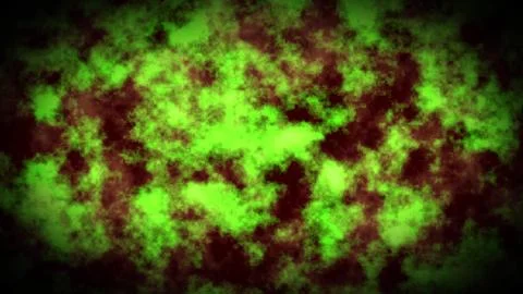 VJ loop 3d illustration green and red toxic smoke fog Stock Illustration