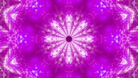 VJ loop 3d illustration pink star shape kalaidoscope pattern mandala 動画素材 142923836