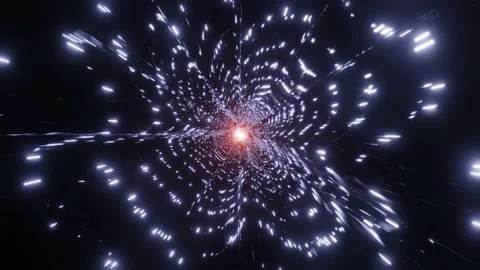 VJ loop 3d illustration wormhole galaxy black hole Stock Footage 142936035