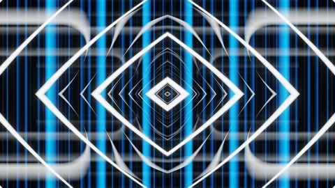 VJ Loop Abstract background of divergent white blue waves Video stock 173414222
