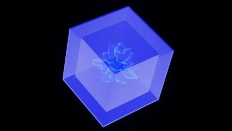 VJ Loop Abstract Background - Virus in a Color Cube. Video stock 167990803