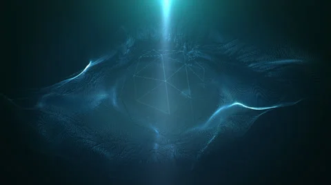 VJ Loop - Abstract digital eye transmitting 3d visions Stock Footage 35260603