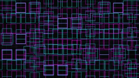 VJ Loop Abstract Digital Grid Geometric Pattern Stock Footage 119589125