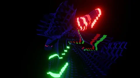 VJ Loop Abstract figure flashing neon 03 스톡 동영상 162424023