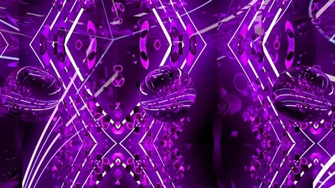 VJ Loop - Abstract lines and morphing objects Stock Footage 77198656