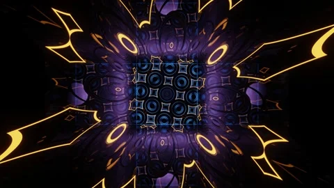 VJ Loop Abstract Mirror Tunnel Lilac Kaleidoscope. Stock Footage 163666834