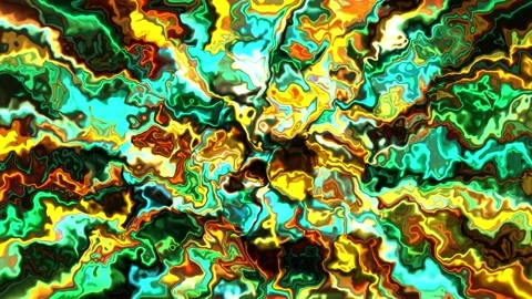 VJ loop abstract mixed teal orange colorful liquid creative 4K video background Stock Footage 302080326