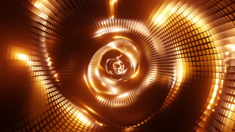 Vj loop. abstract motion background. 3D golden light wave audio visualizer style Stockbeeldmateriaal 270533702
