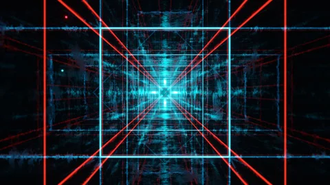 Vj loop. abstract motion background. 3D sci fi technology tunnel. seamless 4K Vidéo 270534469
