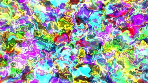 VJ loop abstract rainbow colorful fluid creative 4K video background 스톡 동영상 302080374
