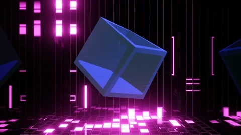 VJ Loop Abstract rotation of geometric metamorphoses. Video stock 165182304