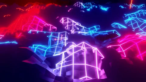 Vj loop abstract sci fi landscape. loope... | Stock Video | Pond5