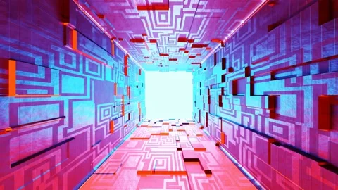 Vj Loop Abstract Tunnel Animation Background 스톡 동영상 167356037