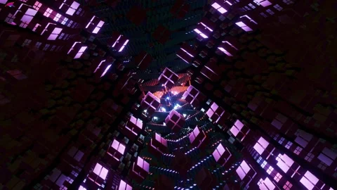 VJ Loop Abstraction of Cubes in Space. Stock Footage 167991217