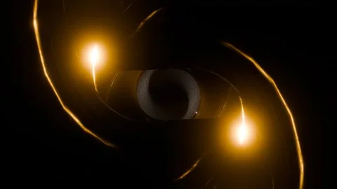 VJ Loop Ambient Portal 4K - Hypnotic Music Background Animation Gold Stock Footage 293045682