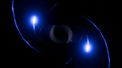 VJ Loop Ambient Portal 4K - Hypnotic Music Background Animation Blue Stock Footage 293045684