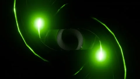 VJ Loop Ambient Portal 4K - Hypnotic Music Background Animation Green Stock Footage 293046149