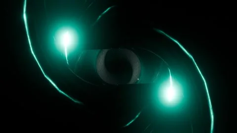 VJ Loop Ambient Portal 4K - Hypnotic Music Background Animation Teal Stock Footage 293046264