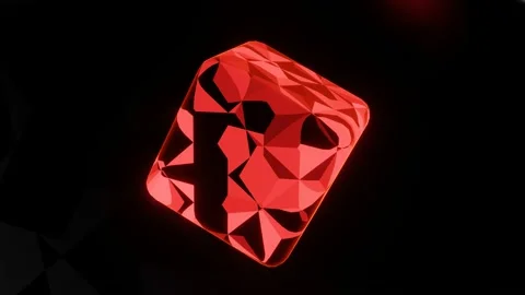 VJ Loop Is An Amorphous Abstraction Of A Red Cube.j Stock Footage 162792777