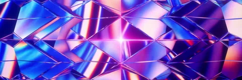 VJ Loop and Abstract Synthwave Crystal Motion Background Stock Footage 340946424