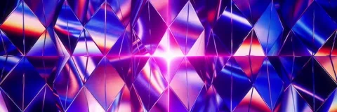 VJ Loop and Abstract Synthwave Crystal Motion Background Stock Footage 340946429