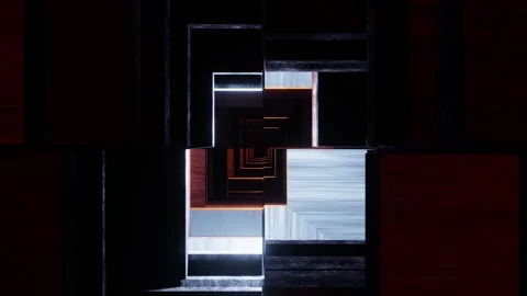 VJ loop animation of an abstract tunnel to infinity Stock Footage 156233211