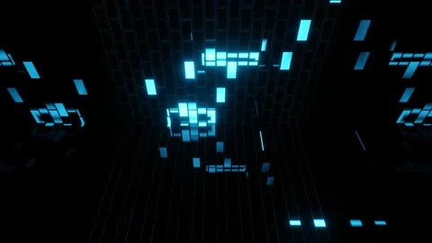 VJ Loop animation of blue running lines. Stock Footage 165182397