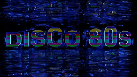 VJ loop Animation of Multicolored Jumping Letters DISCO 80s. Stock Footage 167271501